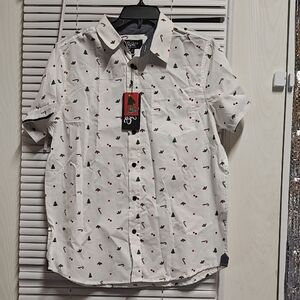 Eight Eight Christmas Candy Christmas Tree Button Down